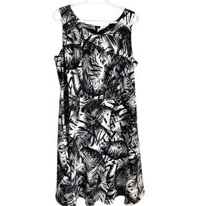 Alyx NWT Dress 16W Sleeveless Black White Print